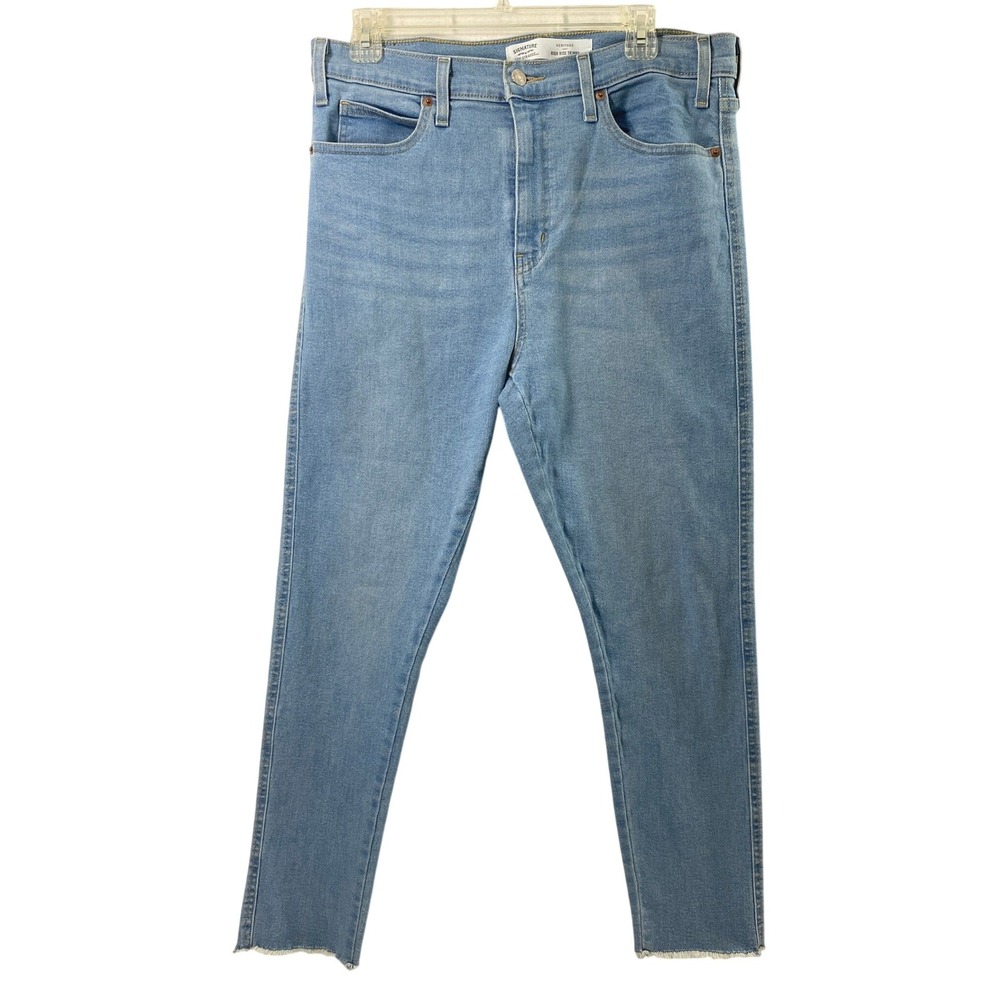Signature Levi Strauss Jeans Women 12 Heritage High Rise Skinny Light Wash Denim